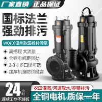 上海境见国标污水泵380v三相潜水泵无堵塞排污泵地下室WQ型潜污泵