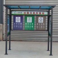 户外垃圾分类亭垃圾桶棚公共分类设施车贴分类标识